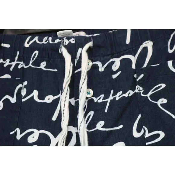 Women's Aeropostle Lounge/Pajama Pants-Size Large-Cropped-Blue & White - Picture 4 of 8